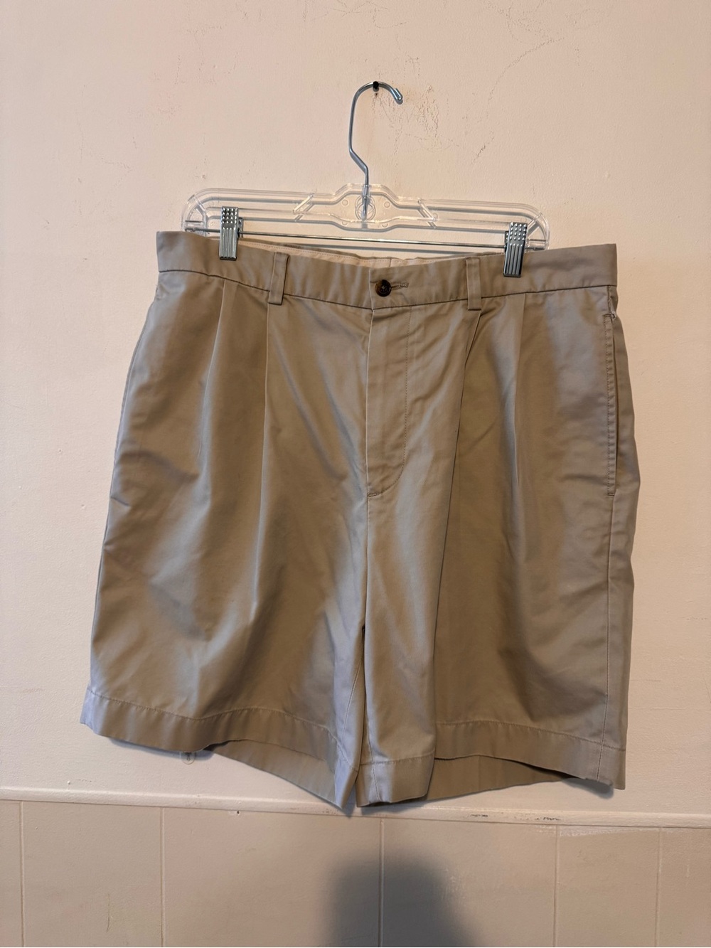Brooks Brothers Golf Pleated Chino Shorts Men’s 36 Khaki Beige Cotton Classic